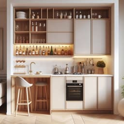 20 Inspirasi Desain Mini Bar Dapur Kecil yang Cantik