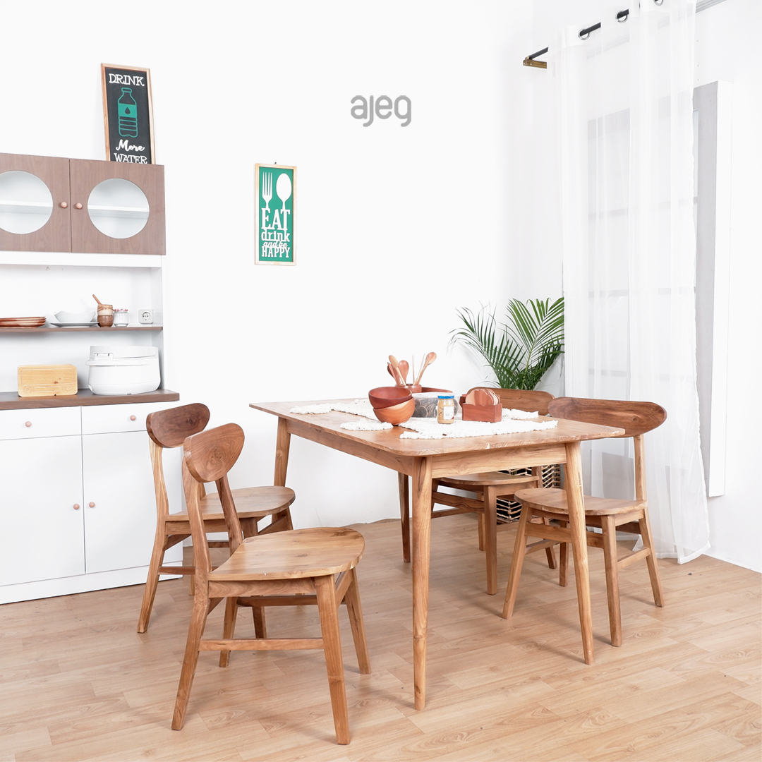 Meja Makan Kayu Jati, Bikin Ruang Makan Makin Estetik - Your Home