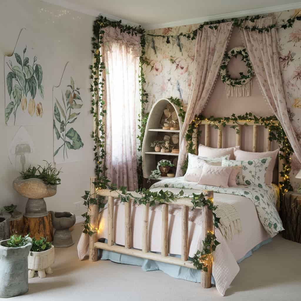 Fairytale Bedroom Decor with Nature-Inspired Decor