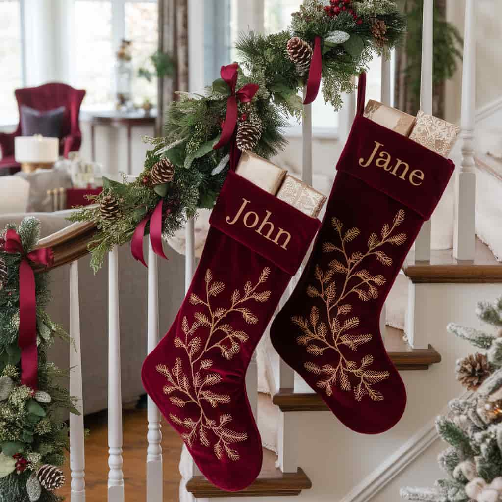 Burgundy Christmas Stockings