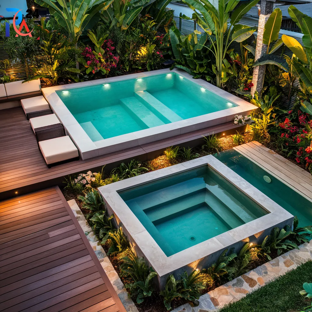 Small Pool Deck for Rectangular or Square Pools