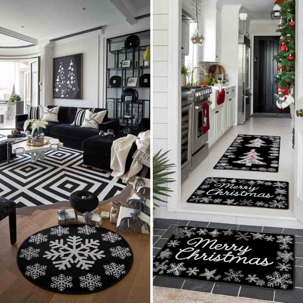 Monochrome Throw Rugs and Mats