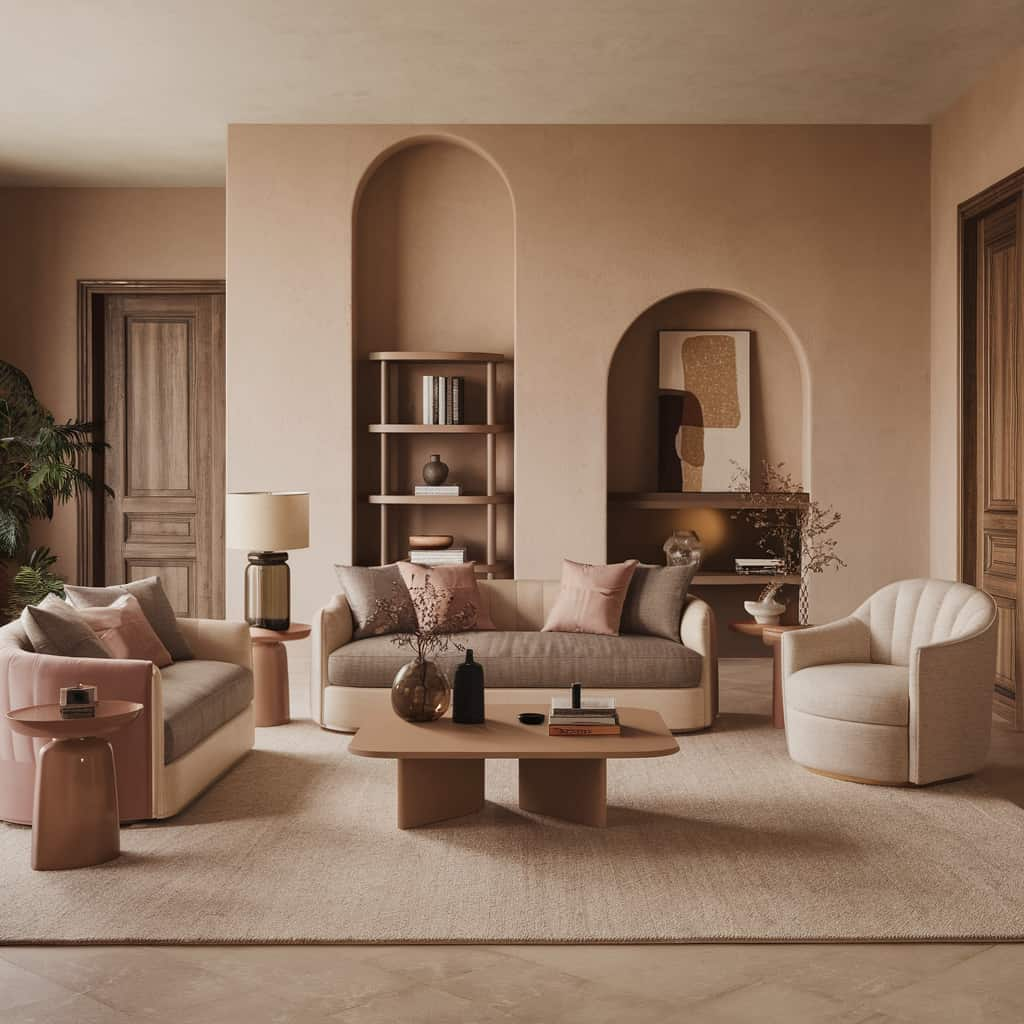 Earth Tone Living Room with Warm Neutral Palette