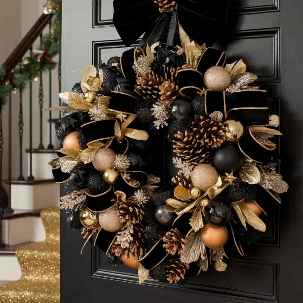 Black and Gold Wreaths