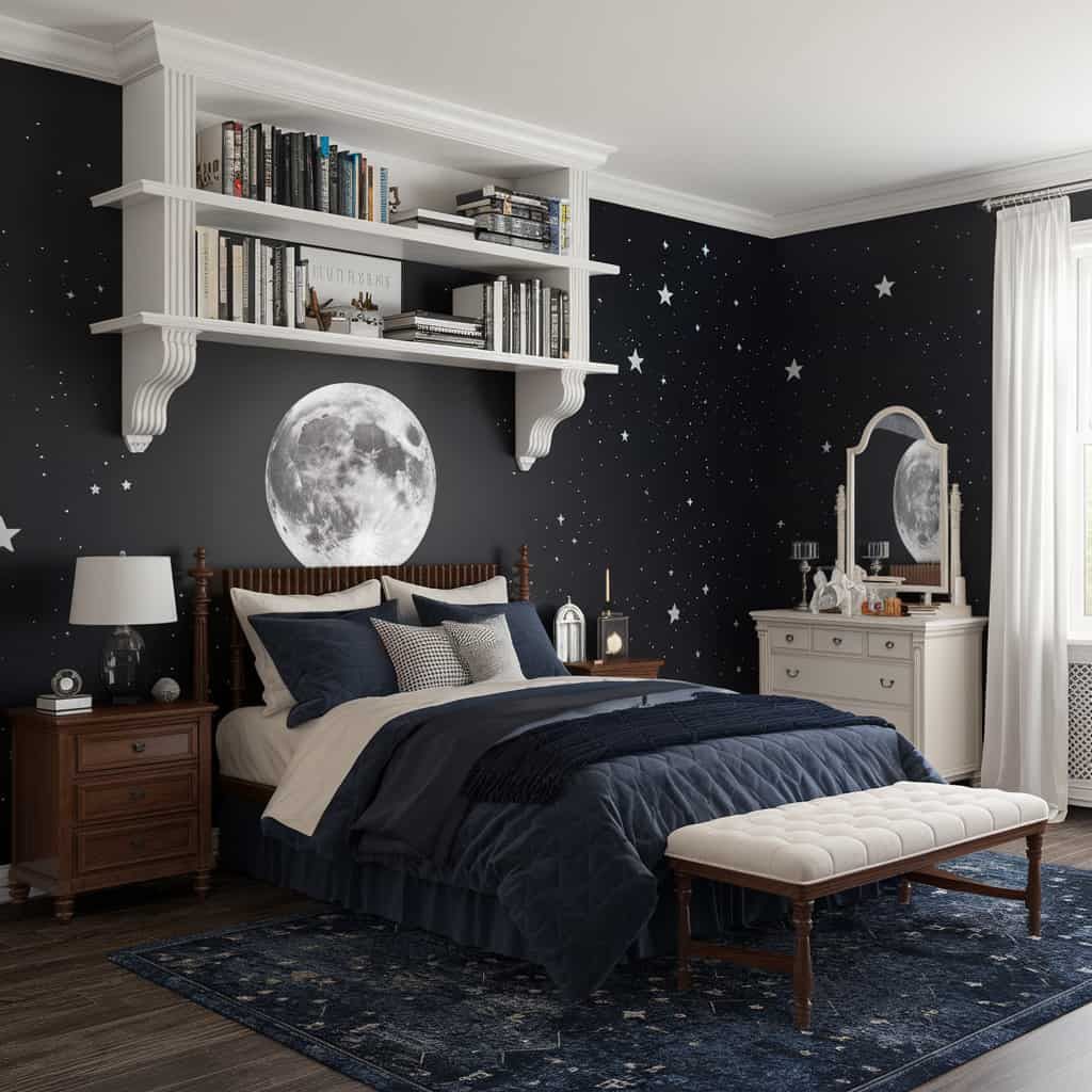 Witchy Bedroom Ideas with Celestial Accents