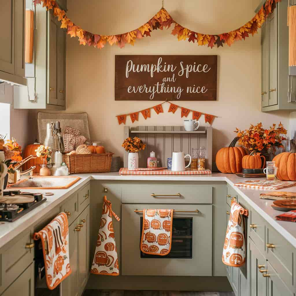 Fall Kitchen Decor with Pumpkin Spice