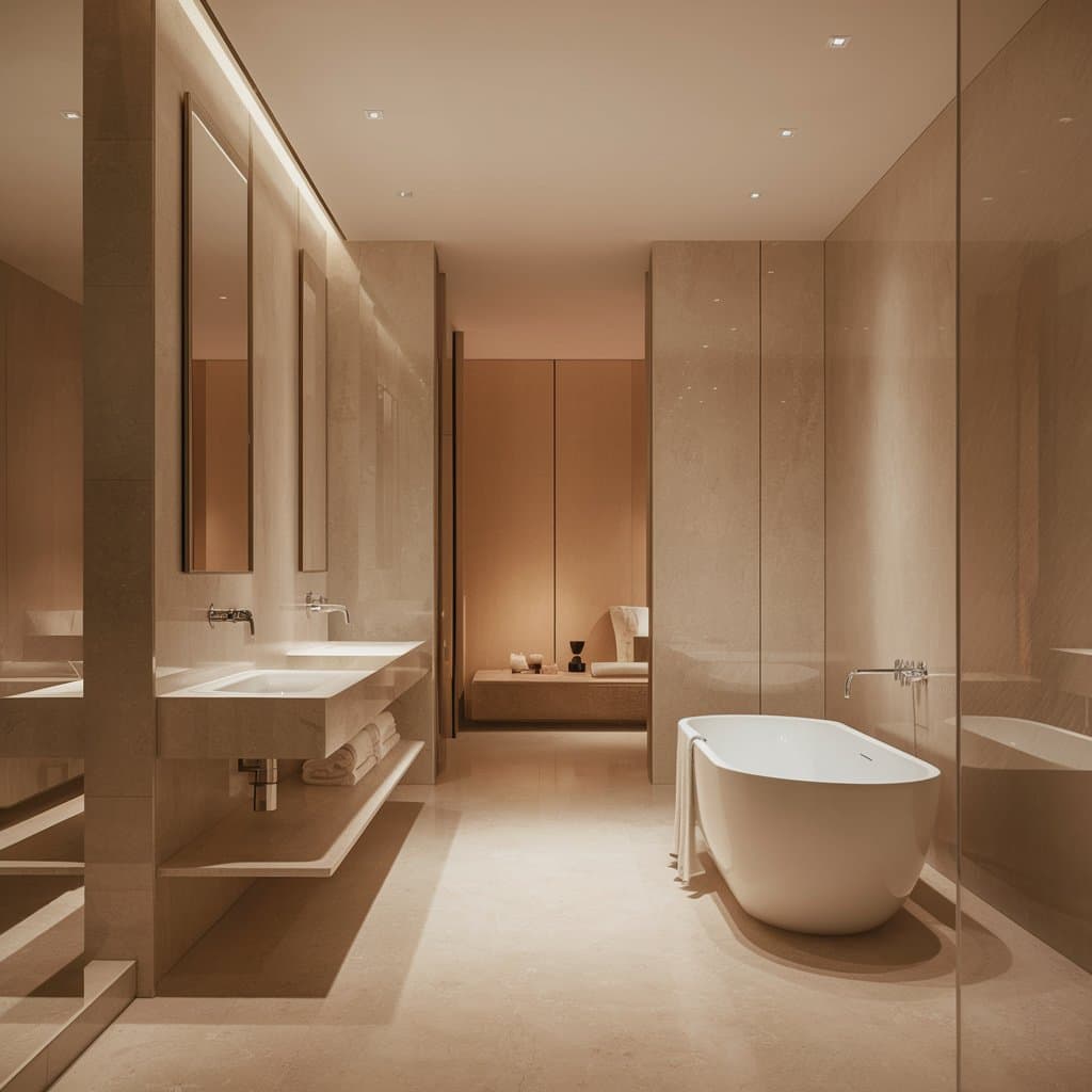 Modern Luxury Bathroom with Minimalist Design