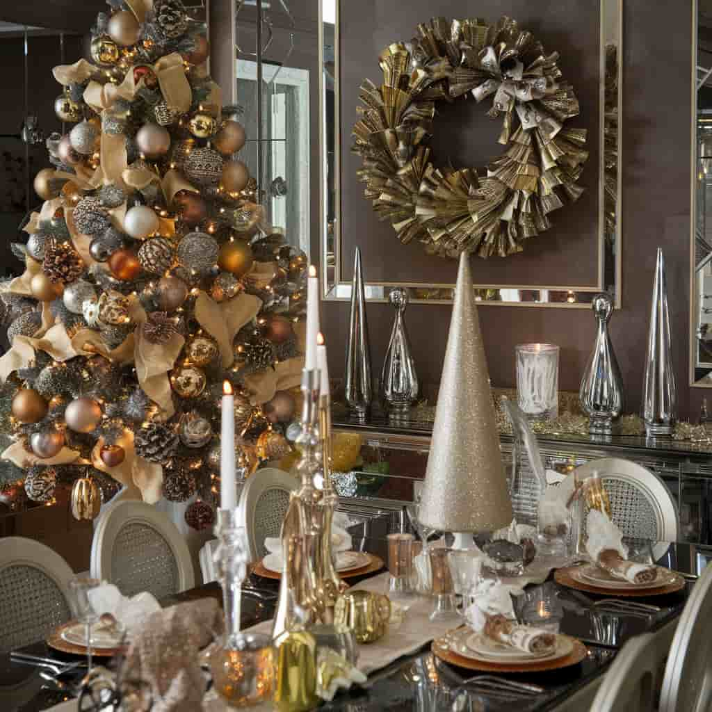 Christmas Decor Inspiration with Glamorous Metallics