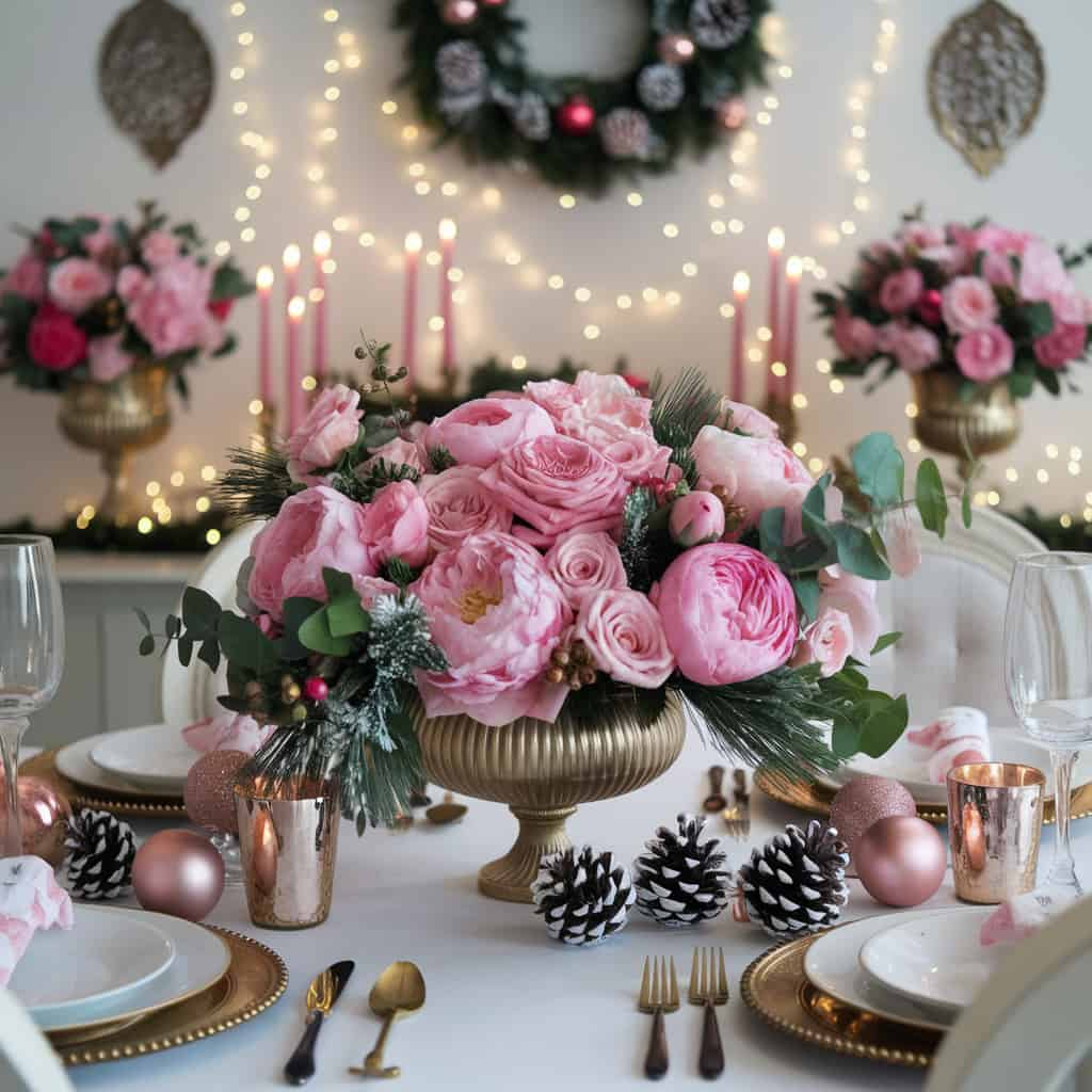 Pink Floral Centerpieces