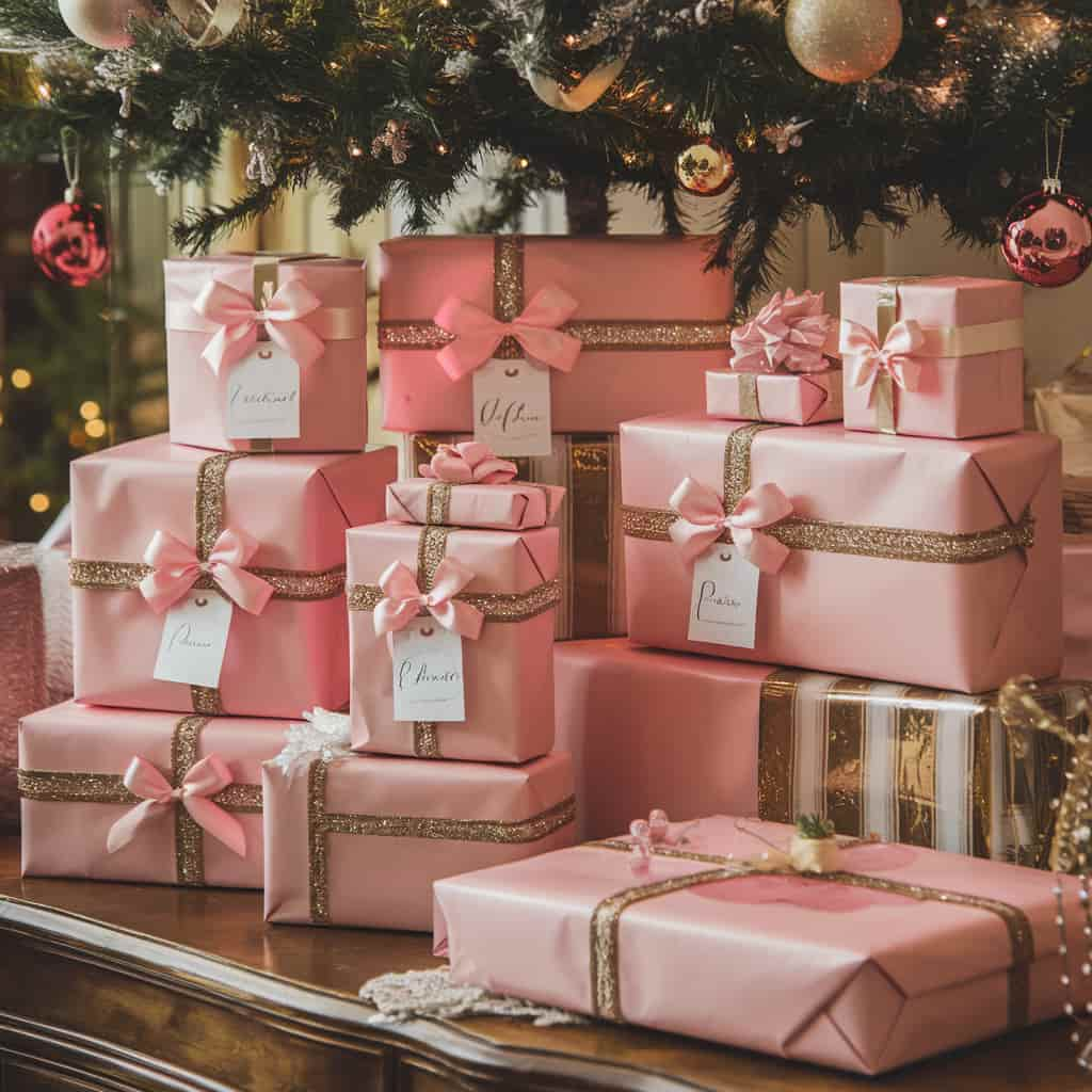 Pink Gift Wrap and Bows