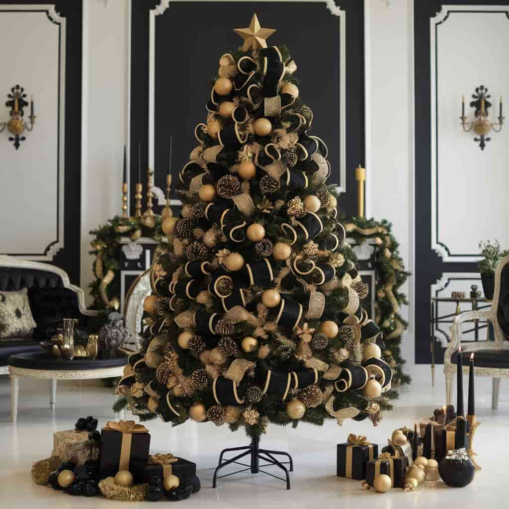 Black and Gold Christmas Trees