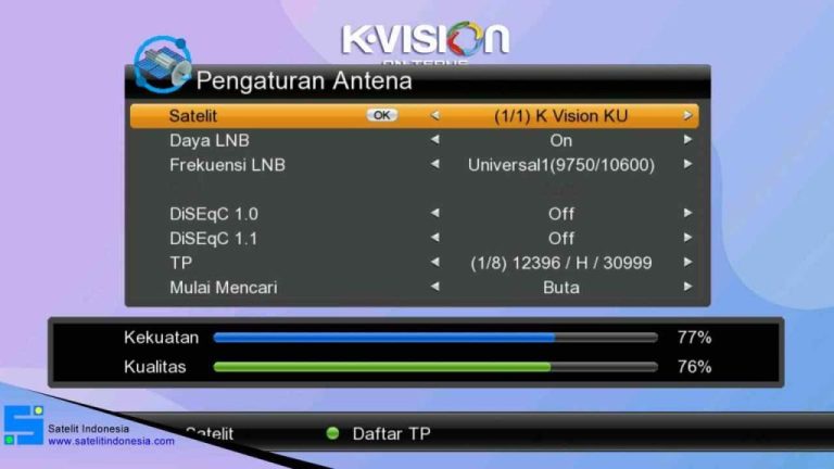 Daftar Frekuensi K Vision C Band Telkom 4 Terbaru 2024