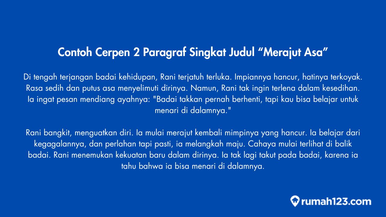 cerpen 2 paragraf singkat