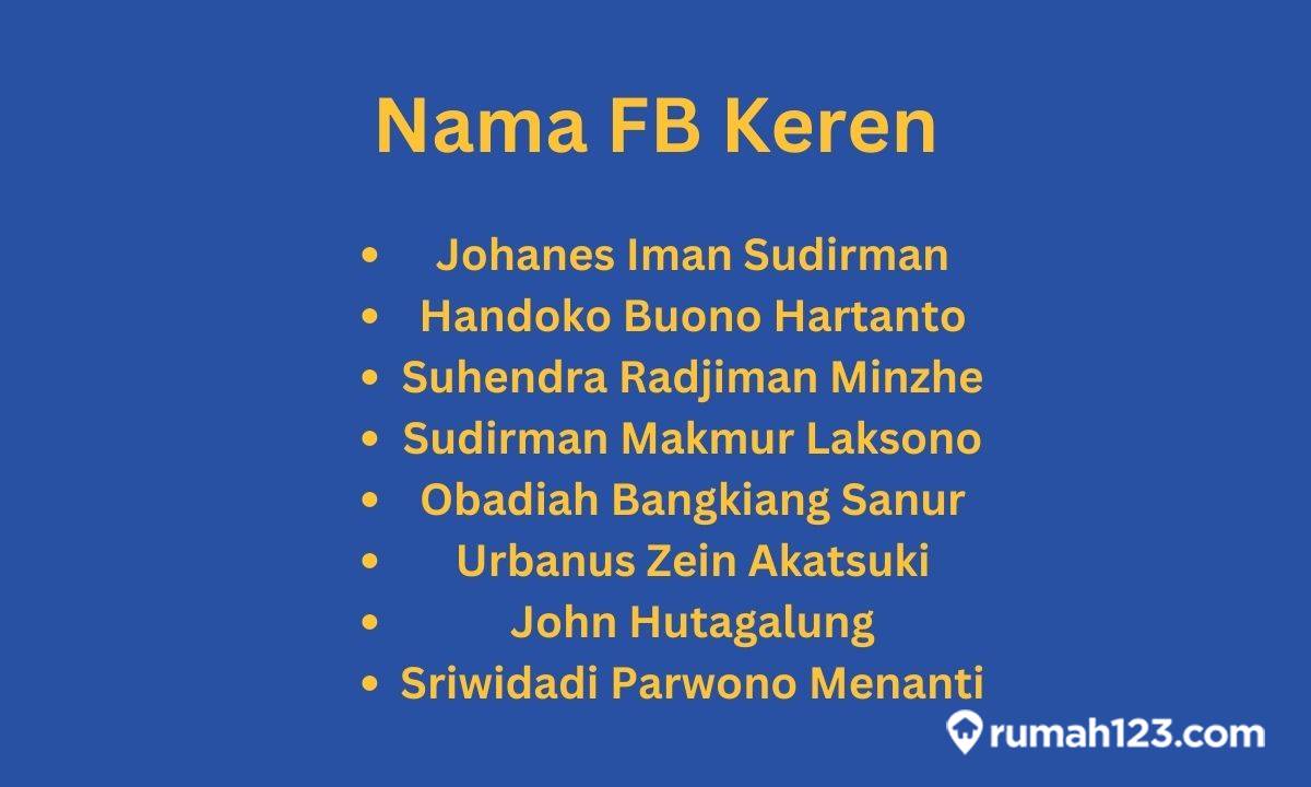 nama fb keren cowok