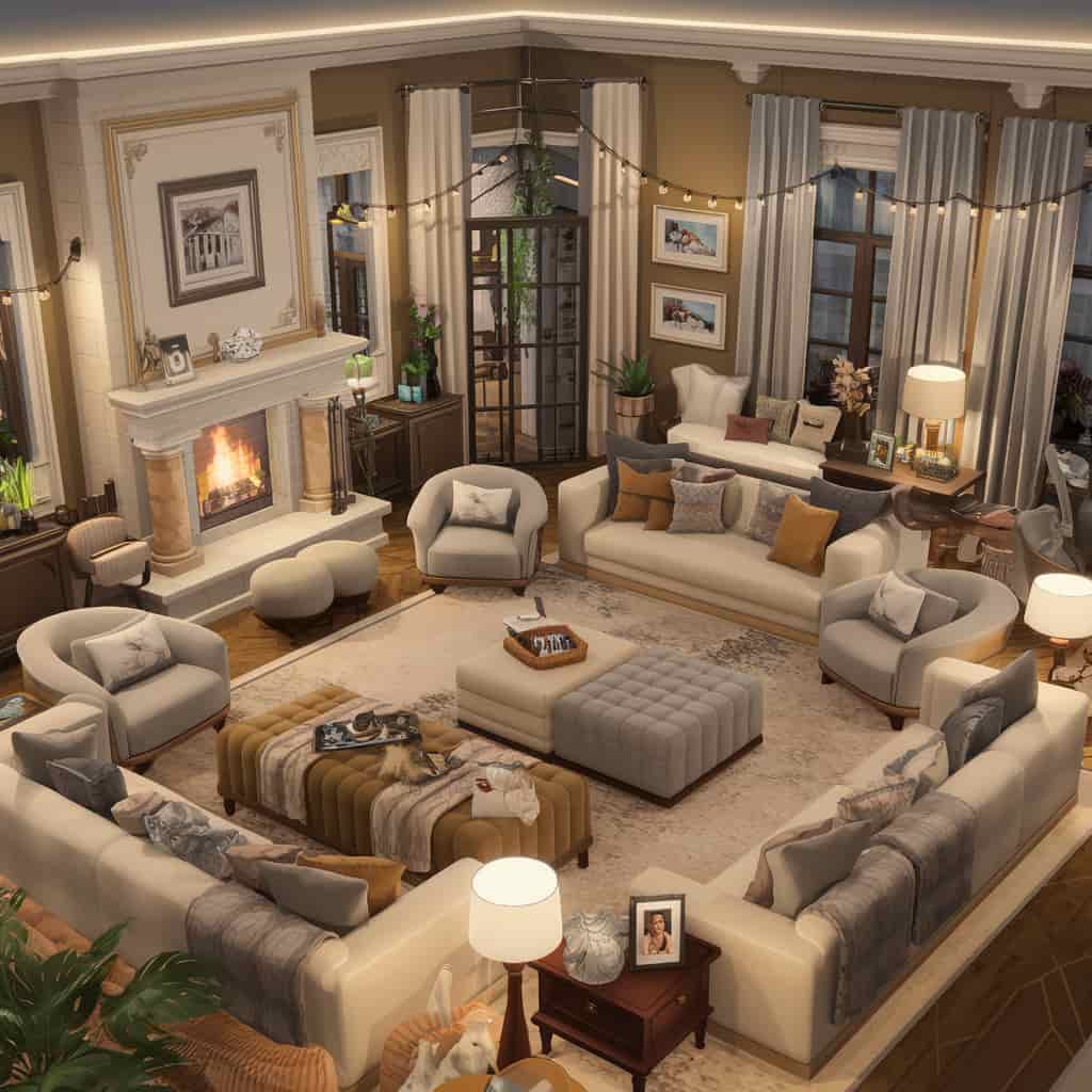 Bloxburg Living Room Ideas with Cozy and Inviting