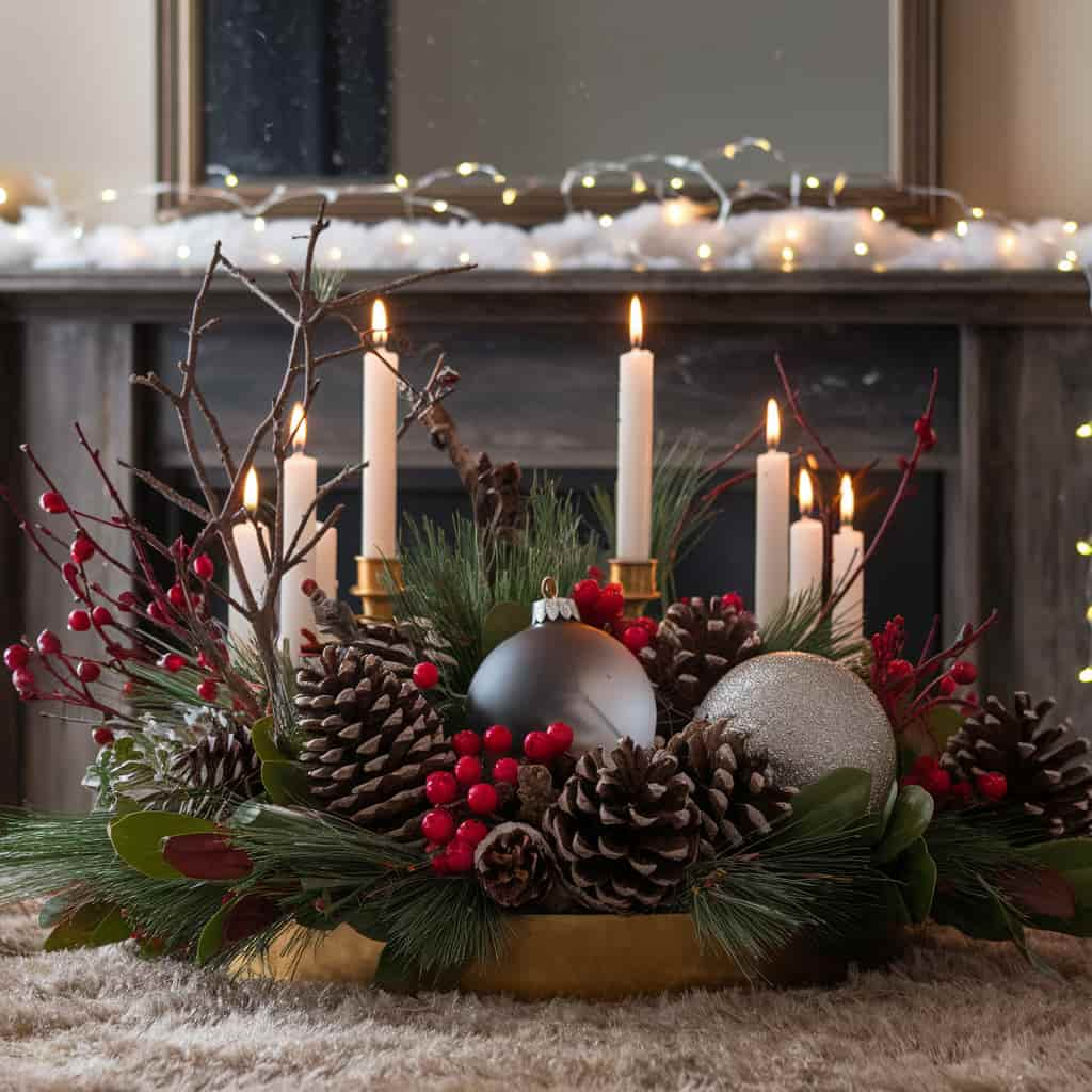 Winter Home Decor with Seasonal Centerpieces