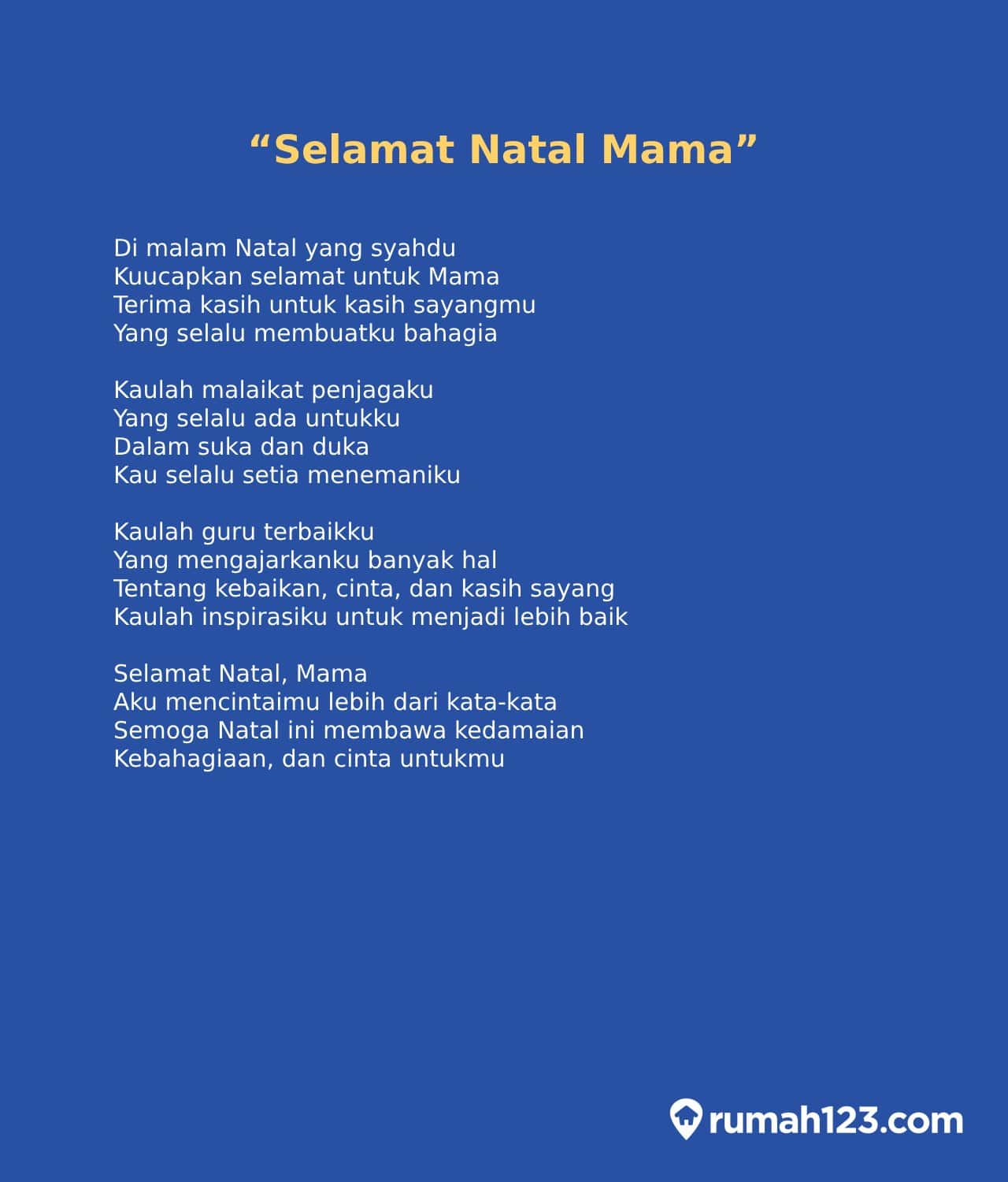 puisi natal untuk mama