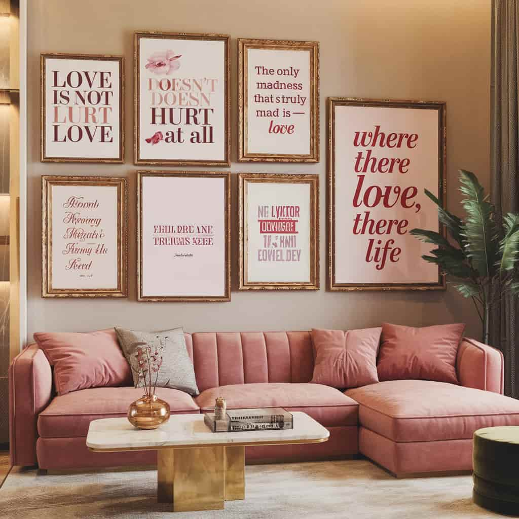 Valentine's Home Decor with Love Quote Wall Art