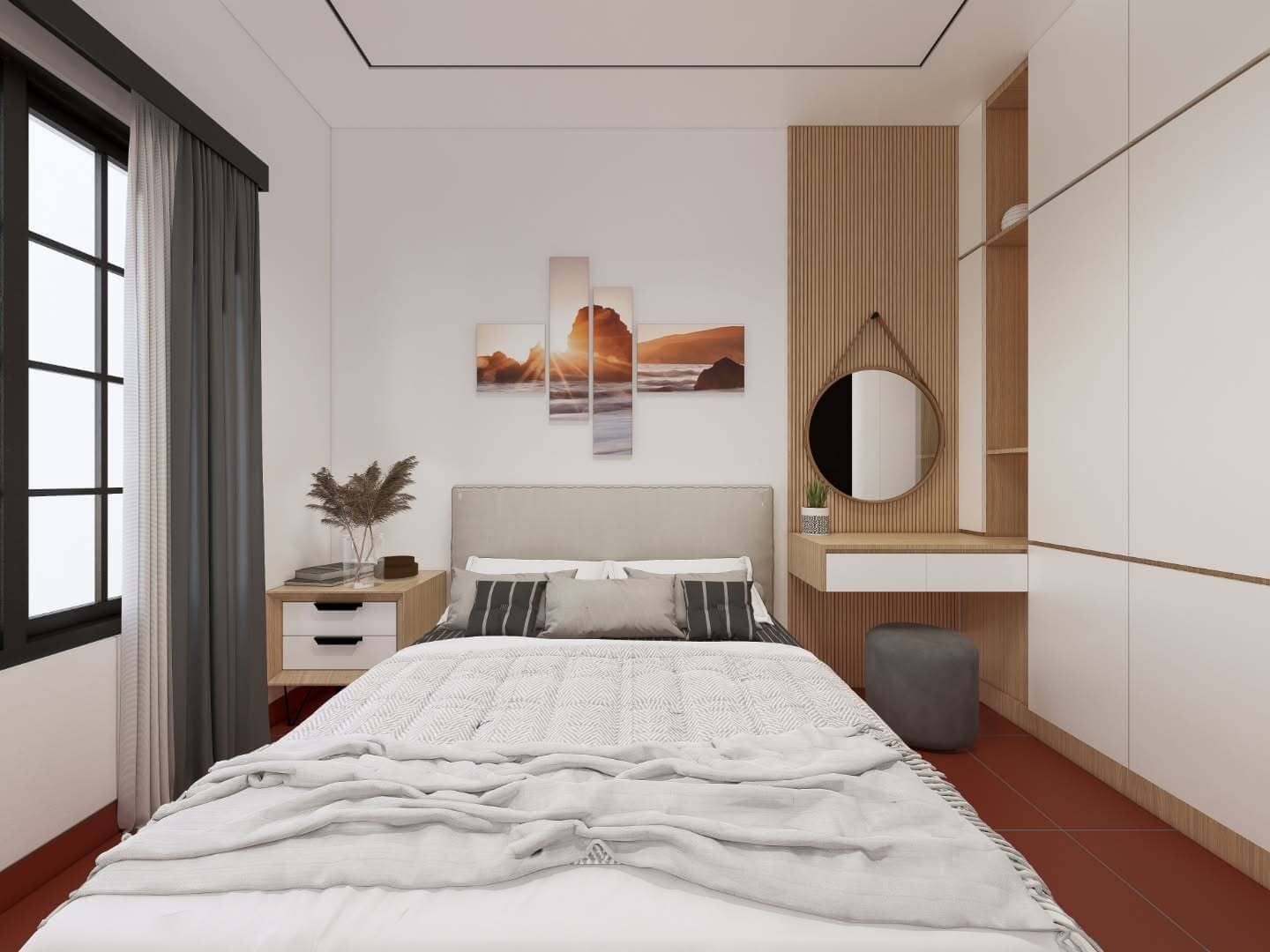 Contoh Inspirasi Model Rumah Minimalis 1 Lantai untuk Hunian Modern Bagian Tempat Tidur Utama