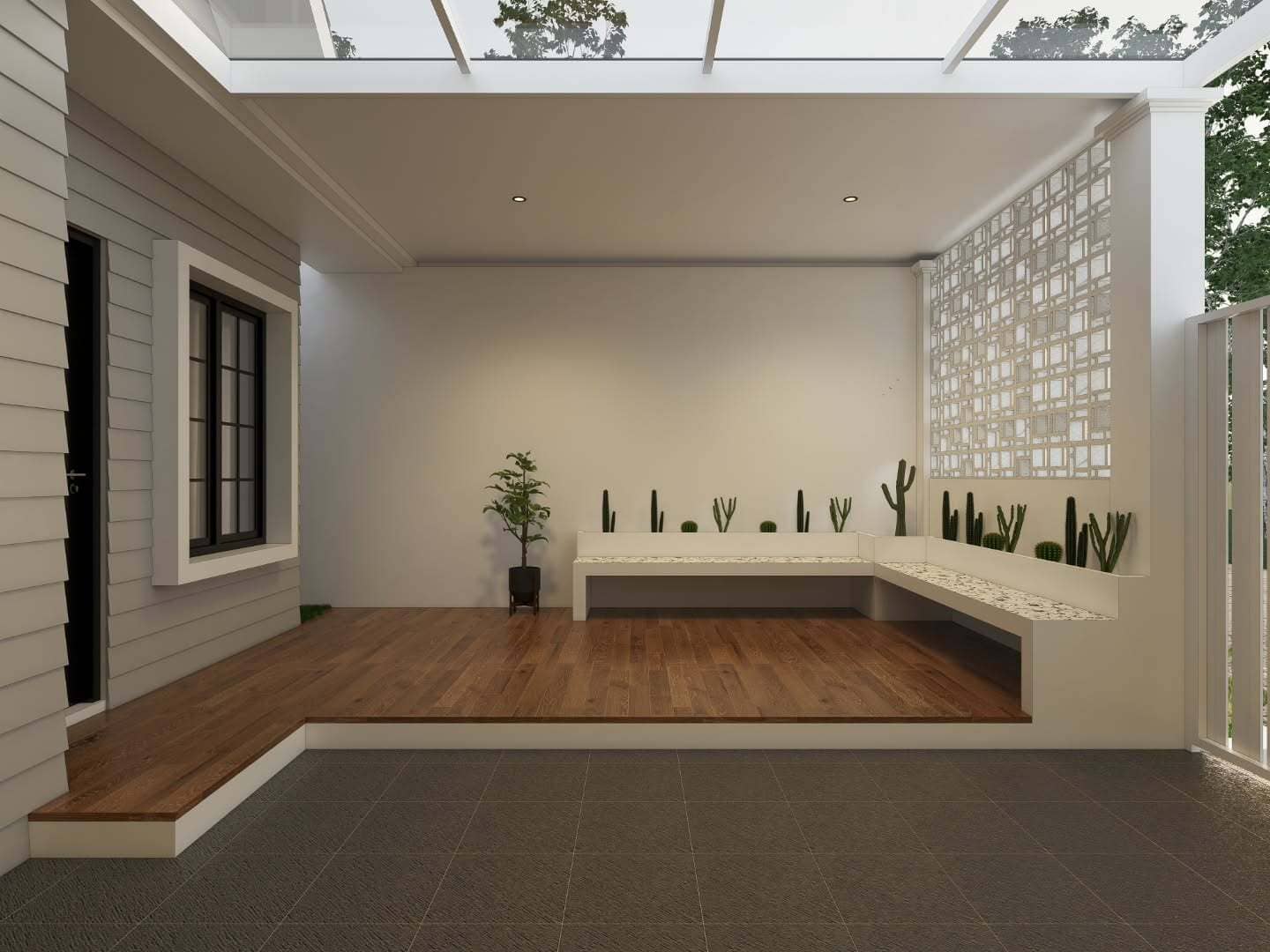 Contoh Inspirasi Model Rumah Minimalis 1 Lantai untuk Hunian Modern Bagian Teras