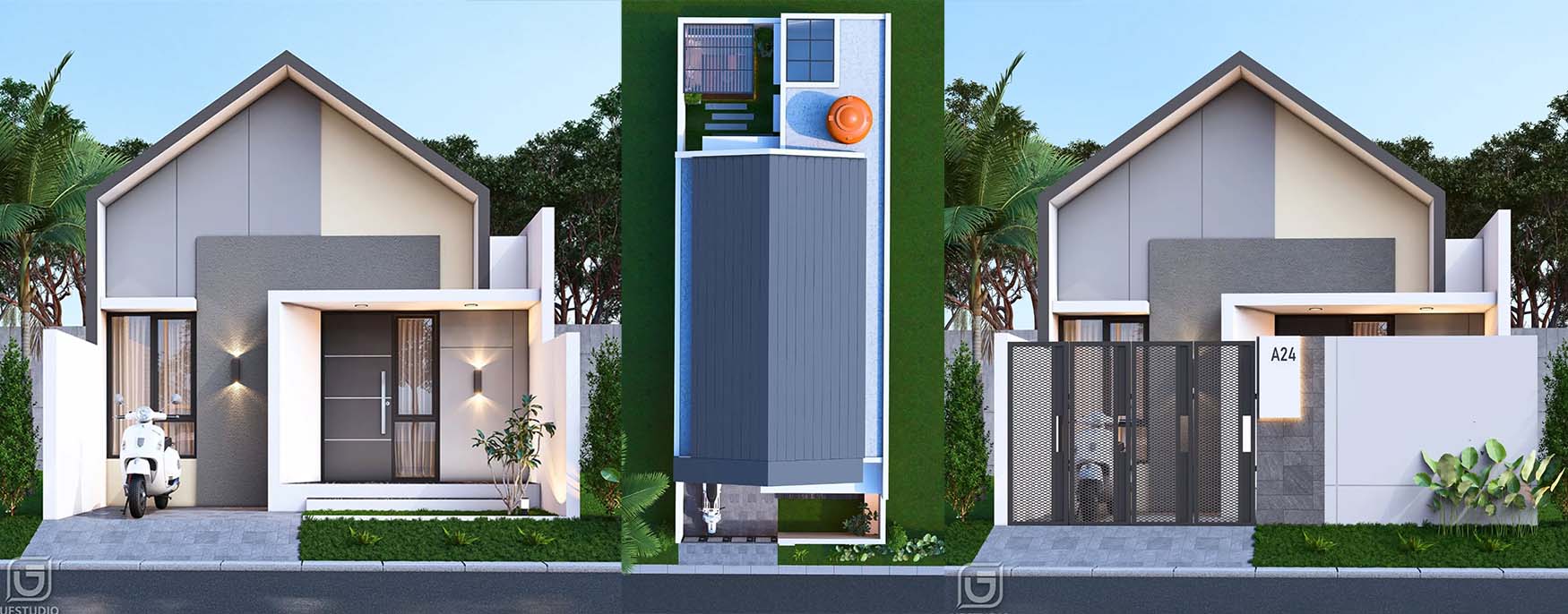 Contoh gambar desain rumah minimalis tipe 36 terbaru