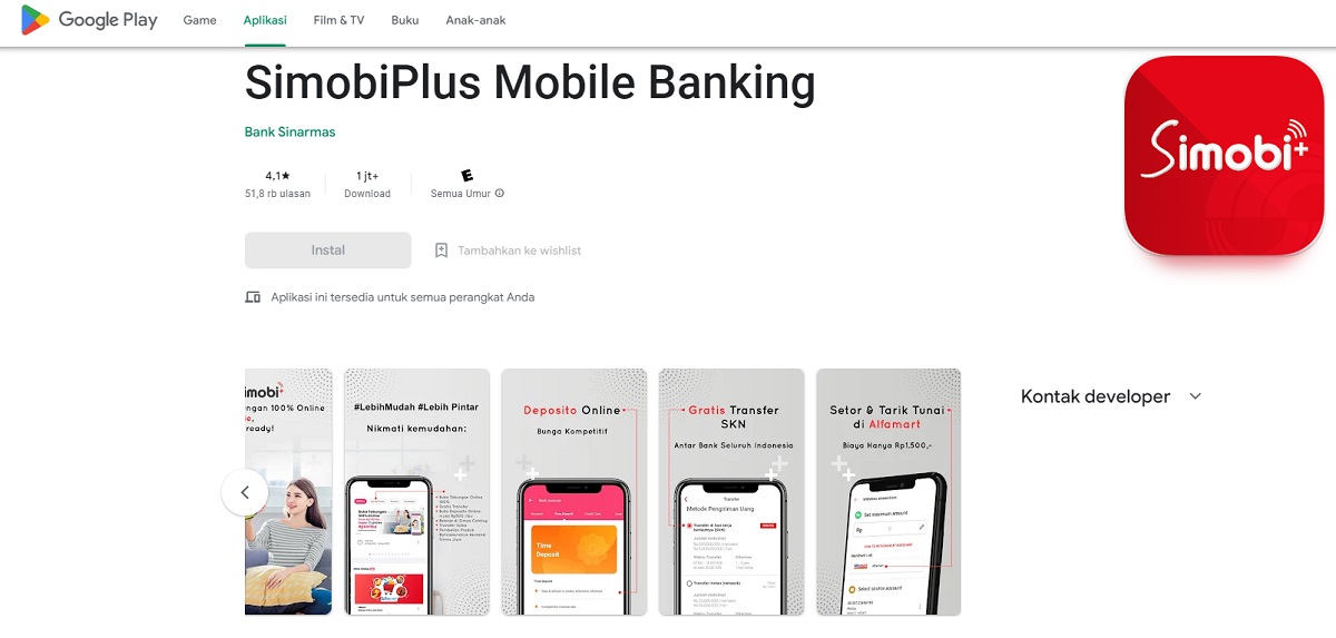 KPR Bank Sinarmas di Aplikasi SimobiPlus