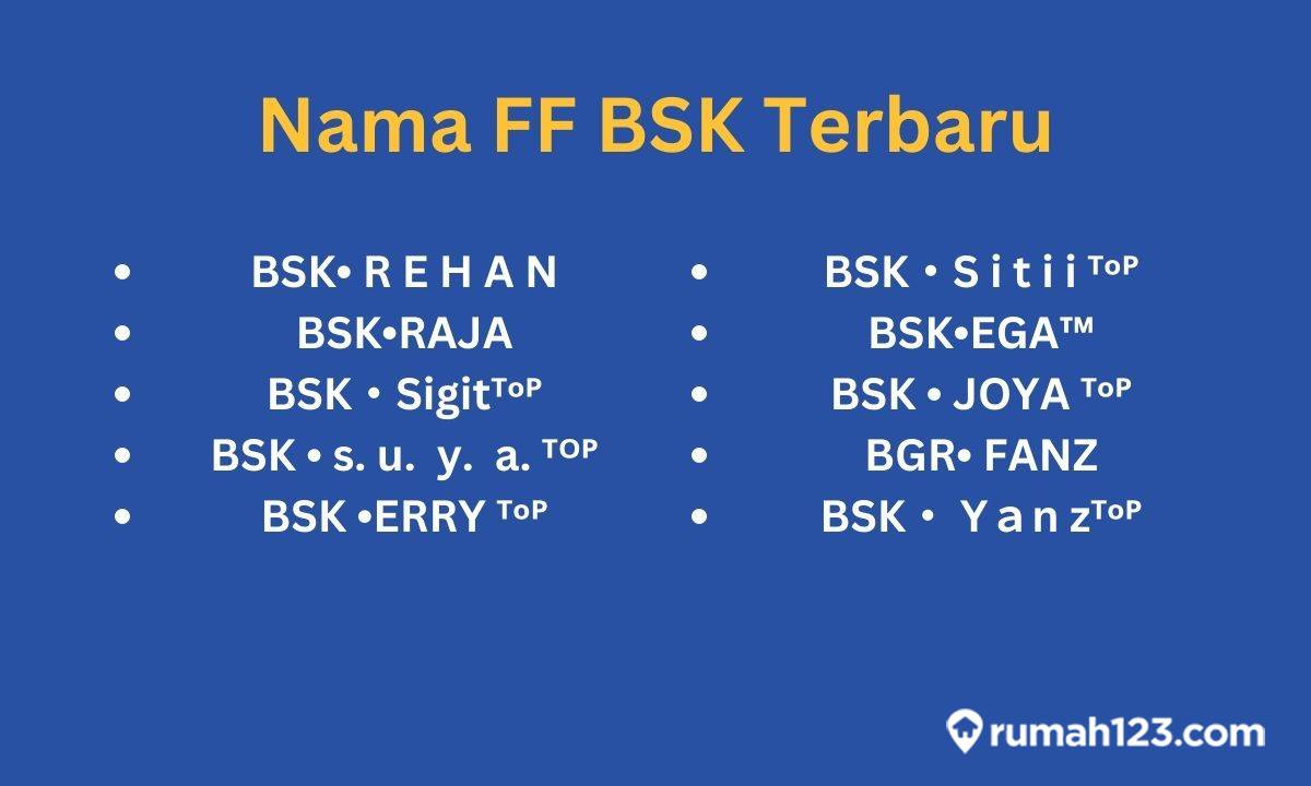 nama ff bsk terbaru