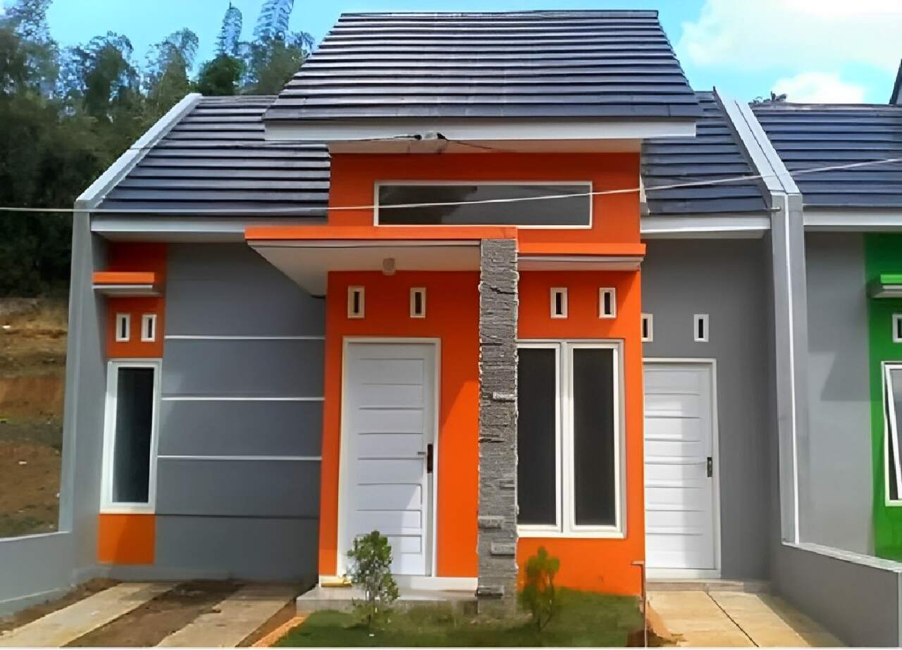 perpaduan warna cat rumah bagian luar yang mewah