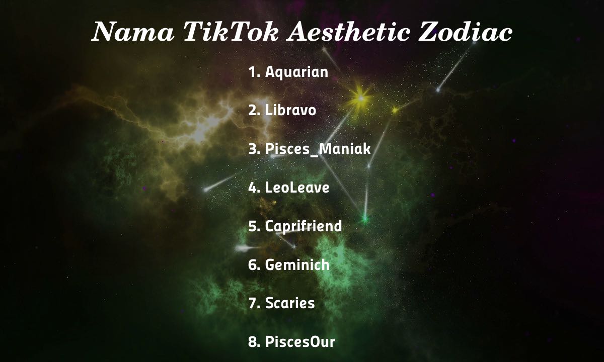 Nama TikTok Aesthetic Zodiac